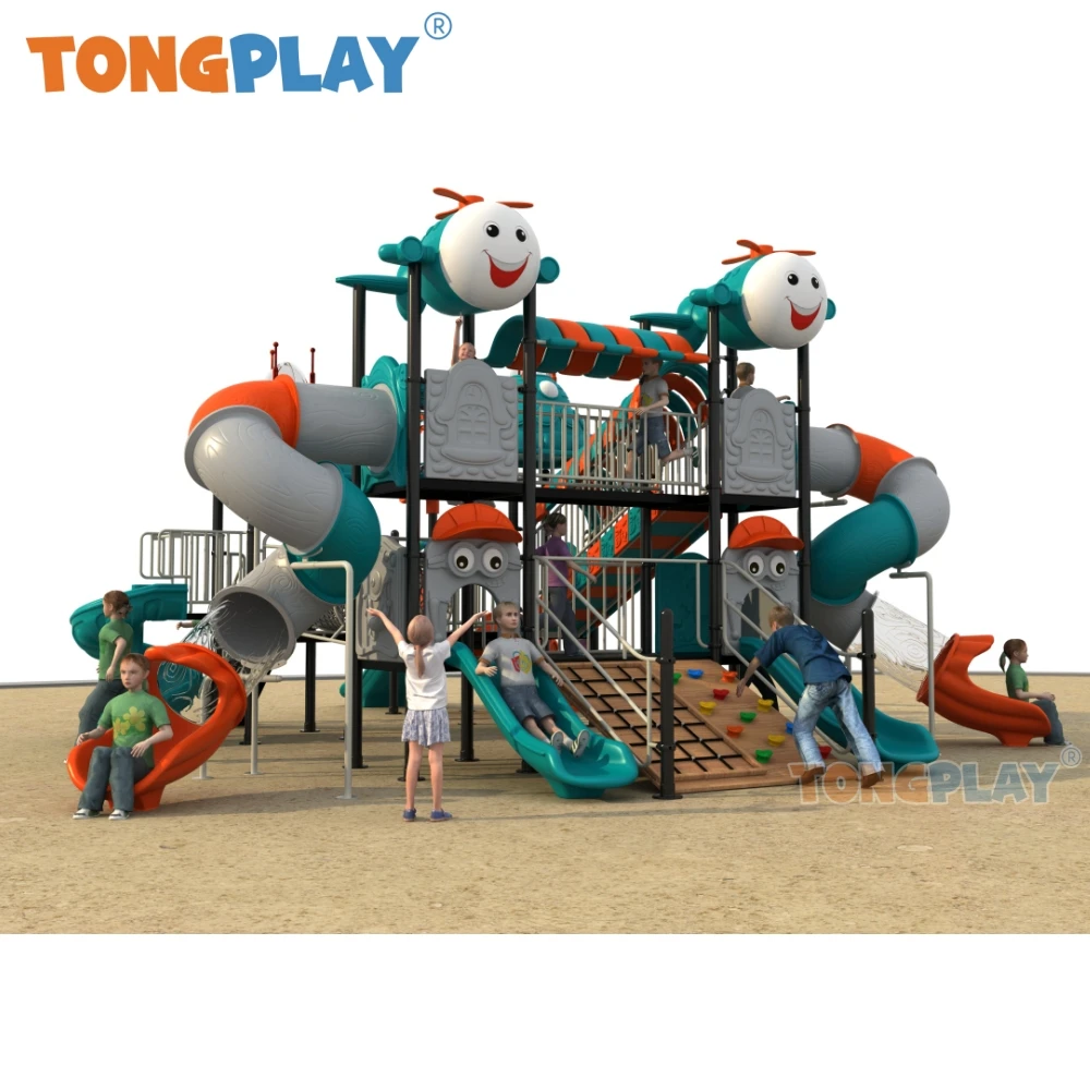 Parque de plástico Tong play para niños, tobogán de césped, equipo de patio al aire libre, gran serie space castle, ventas directas de fábrica, nuevo