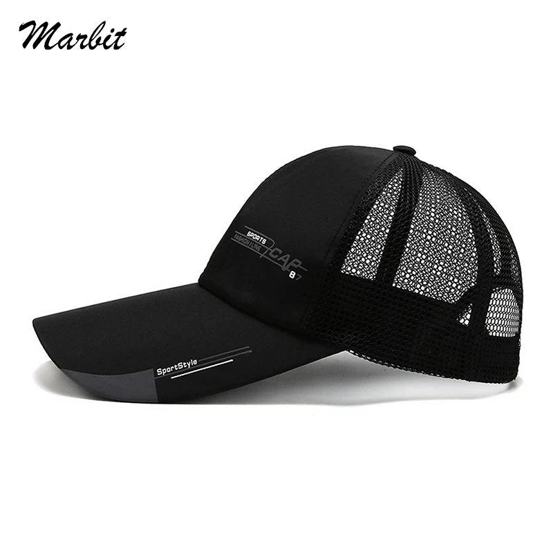 

Simple Trucker Hat Solid Baseball Cap Men Mesh Breathable Sunscreen Caps Label Stick Snapback Sunhat Summer Golf Baseball Hat