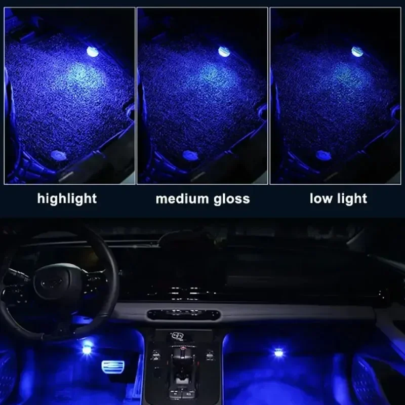 1set daleký ovládání auto LED vnitřní okolní lehký - pestrý lepidlo dekorace pro auto přístřeší noha atmosféra lampa 13 barvivo