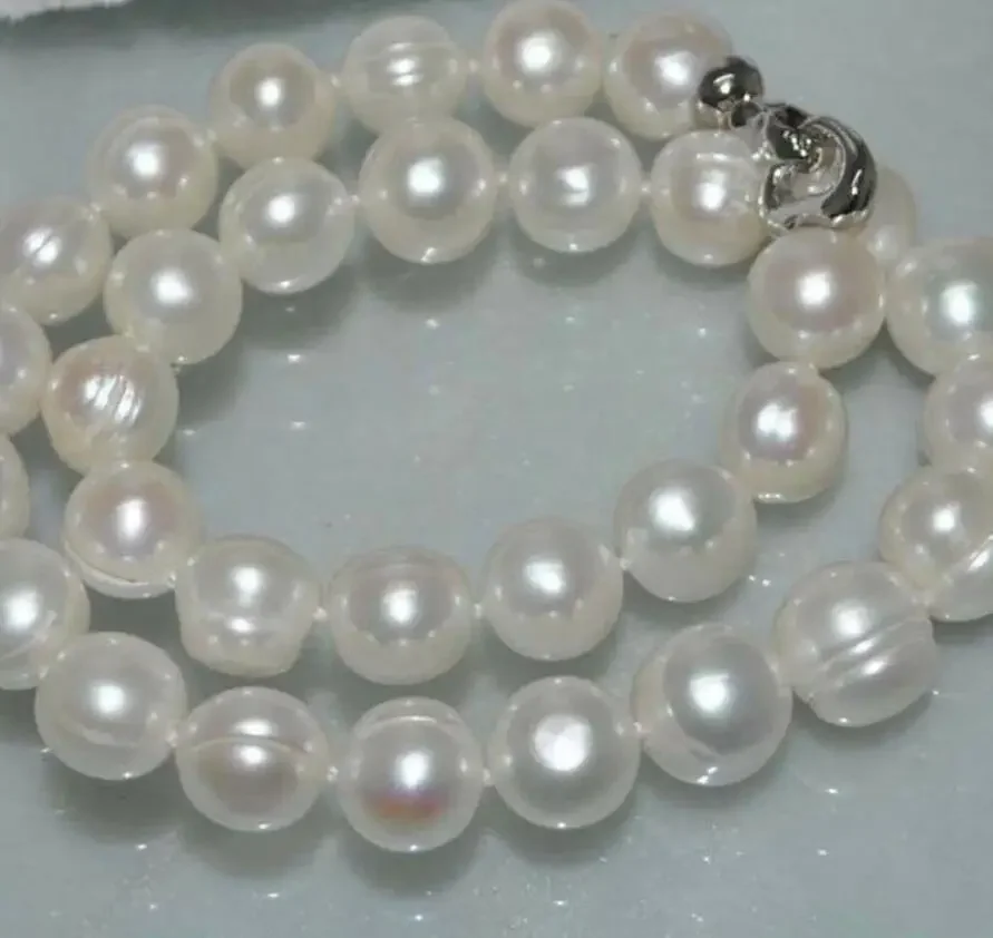 AAA Natural Huge White 12-13mm Cultured Freshwater Pearl Necklace 18