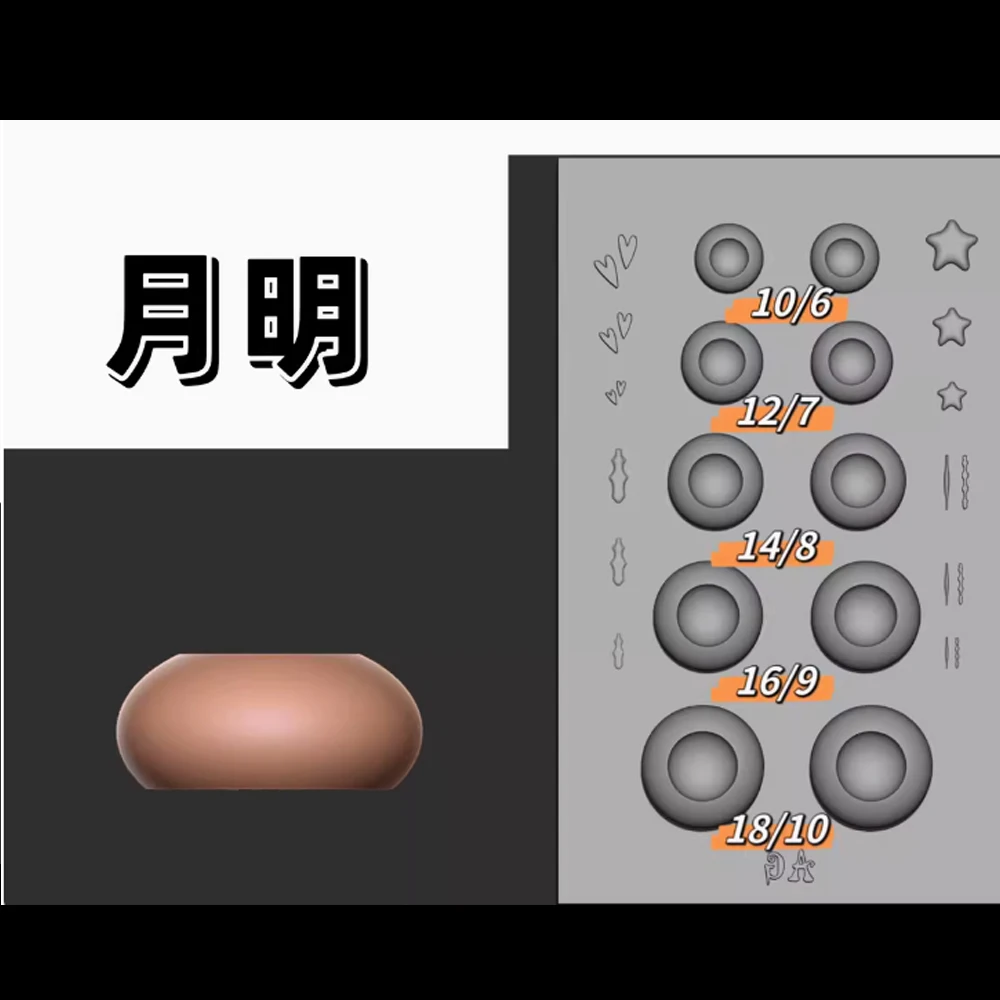 10/12/14/16/18mm Doll Eye Mold Fundus Patterned DIY Handmade Anime Eye Mold Doll Accessories Doll Eye Molds