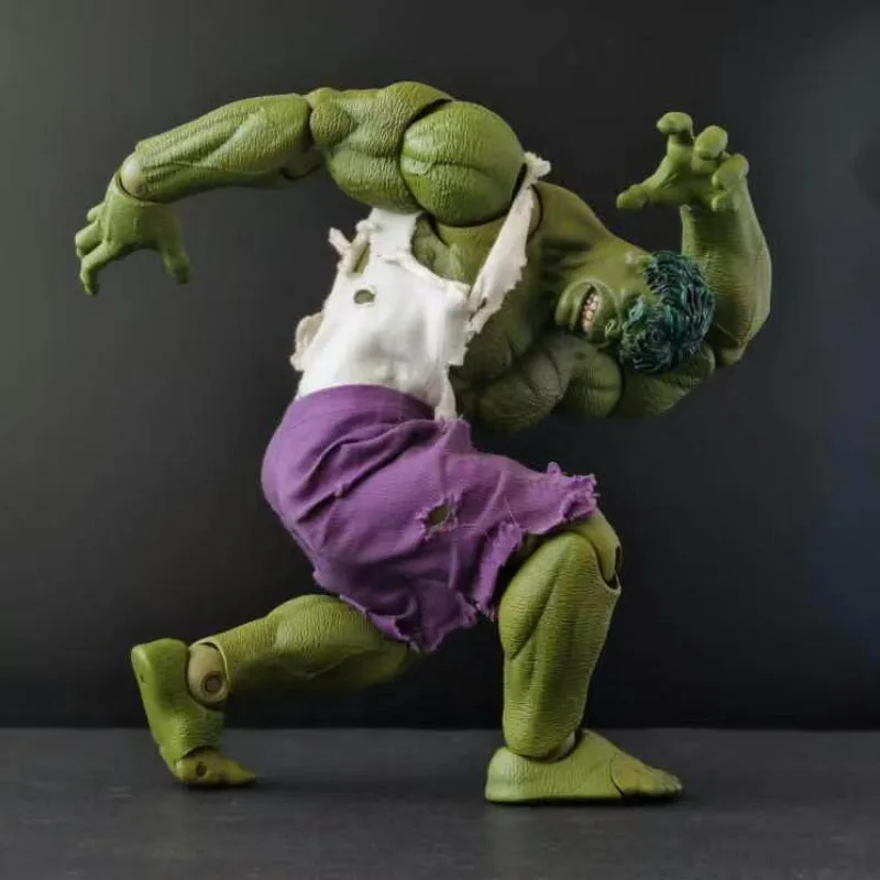 Handmade 1/12 Scale Hulk Battle Damage Edition White Top Purple Pants Clothing Model for 6'' Action Figures Body Accessory Decor