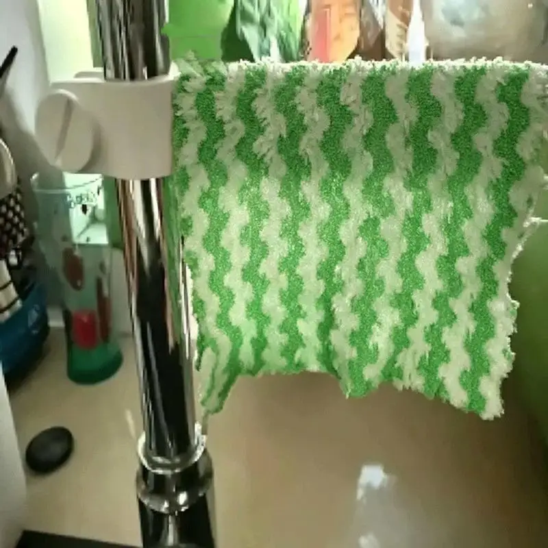 1Pcs Adjustable Faucet Towel Holder, No-Drill Universal Faucet Mount Rack, Kitchen Sink Dish Cloth Hanger & Drying Organizer