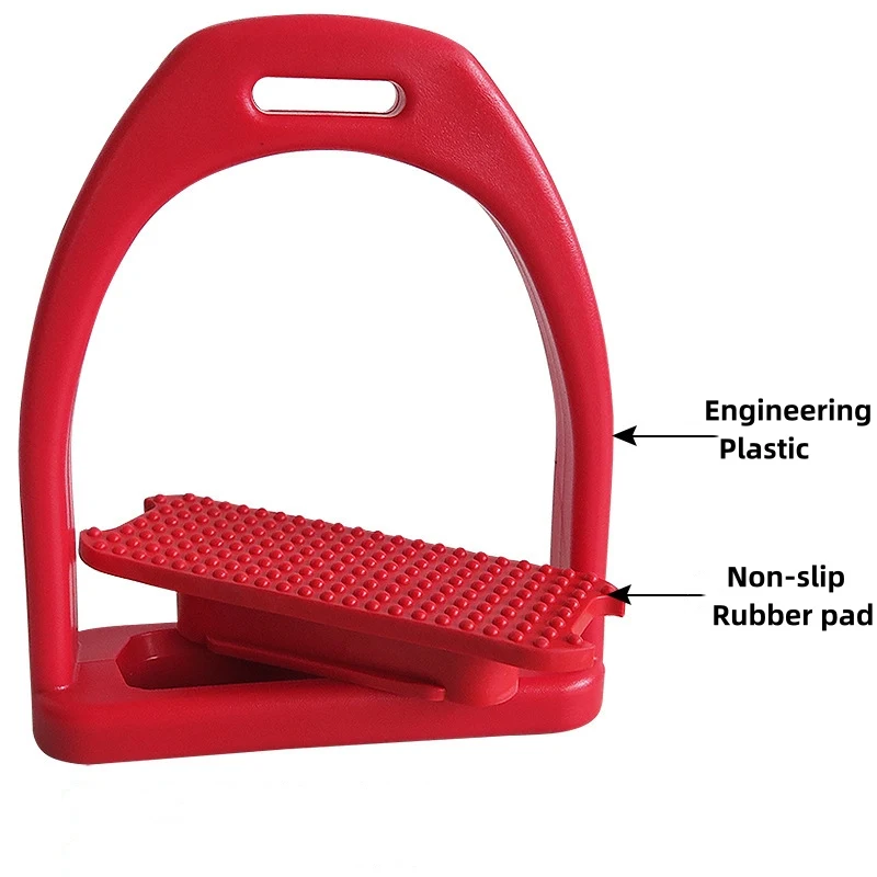 2 PCS High Strength Stirrups Engineering Plastics Stirrups with Non Slip Rubber Pad Anti-Skid Horse Riding Accessories