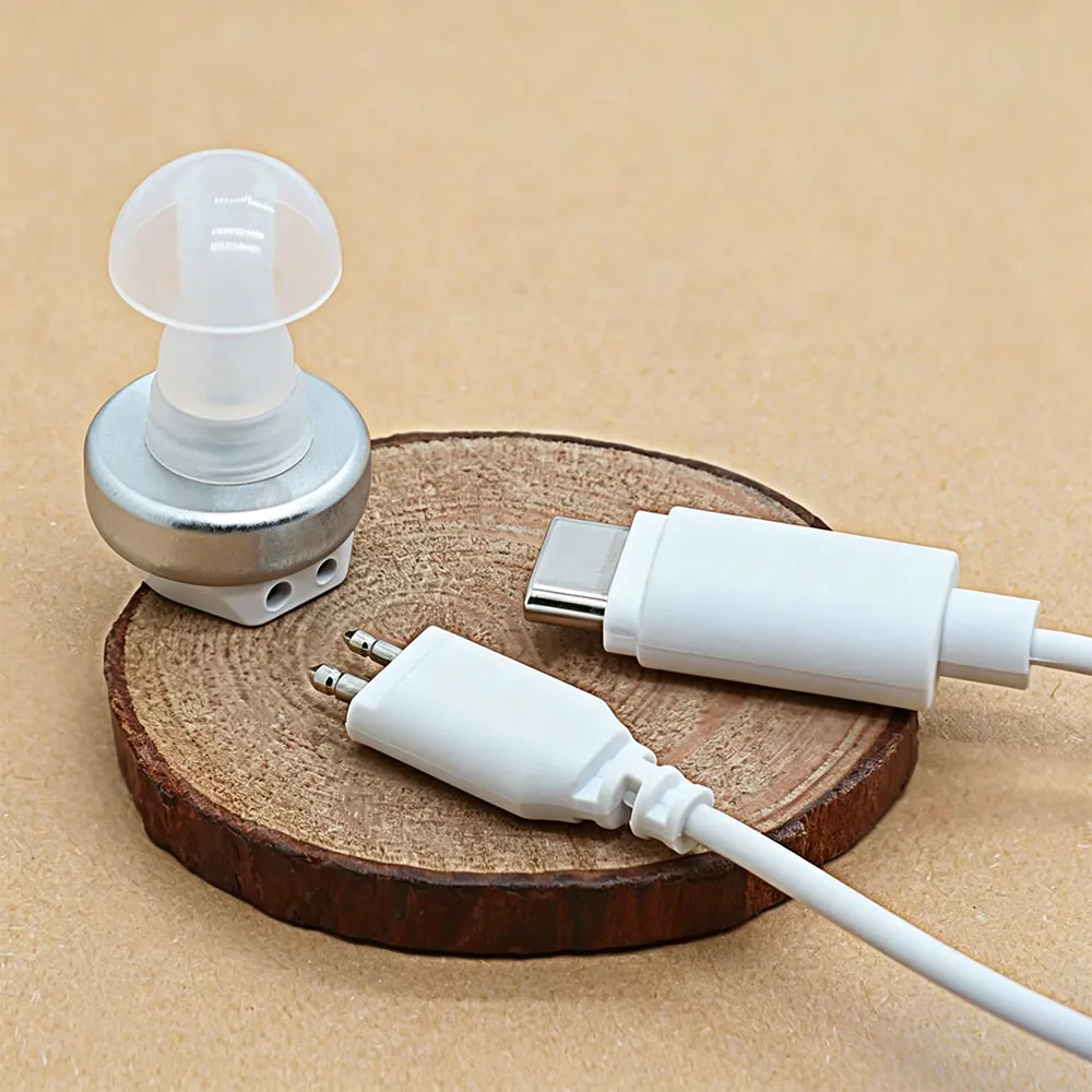 1Pc 75cm TPE Hearing Aid Earphone Cable 2 Pin Single/Dual Head Hearing Aid Connection Cable Adapter Hearing Aid Accessories