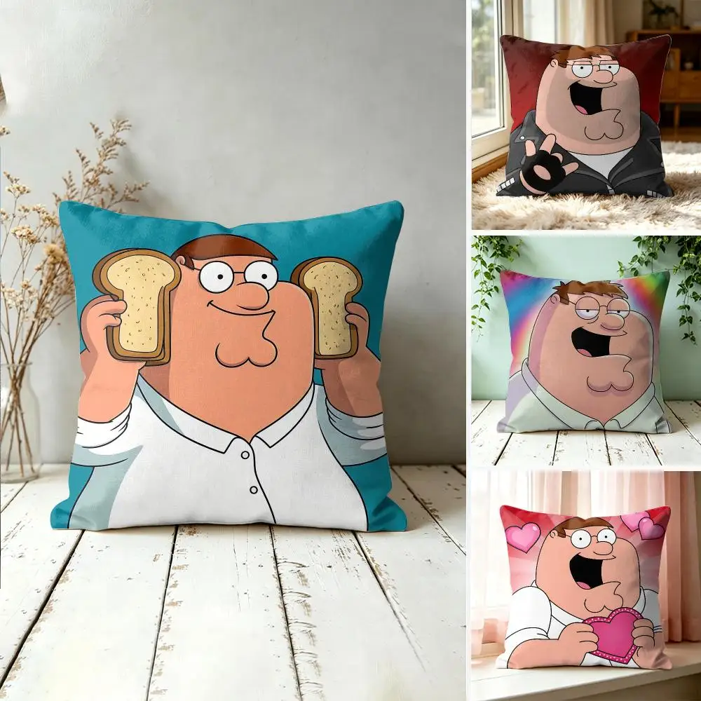 F-Family Guy Peter Cushion Cover Square Decorative Throw Pillow 40x40cm For Sofa Bedroom Living Room Home Decor
