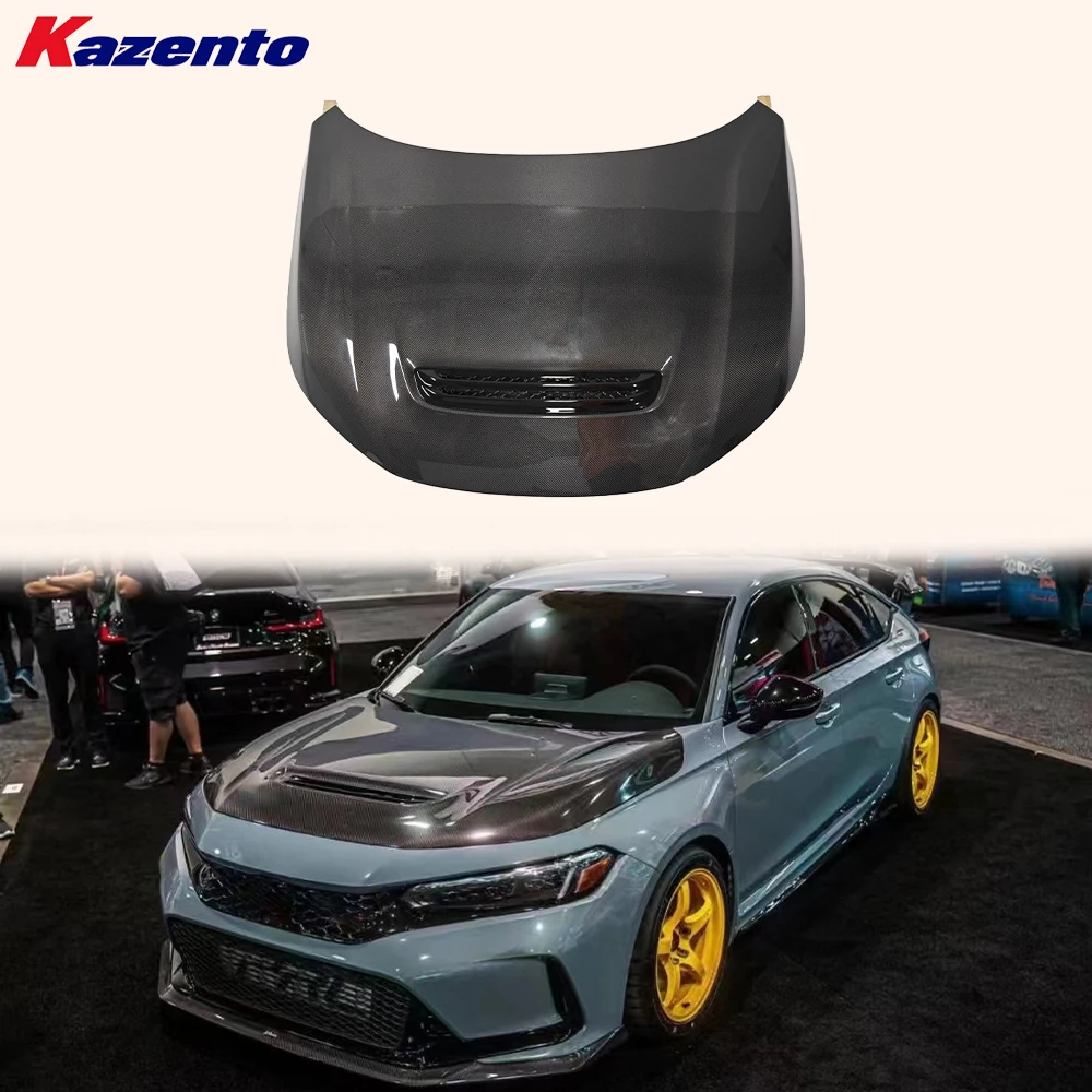 

For Honda Civic Type R FL5 2022-2024 Carbon Fiber V1 Style Vented Hood Bonnet(The ocean freight is favorable, welcome to inqury)