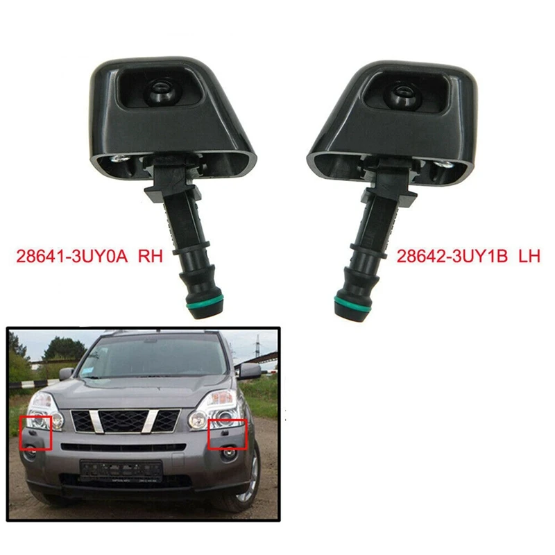 20X For Nissan X-Trail Xtrail T31 2008 - 2014 Headlight Washer Spray Nozzle Jet Sprayer 28641-3UY0A 28642-3UY1B