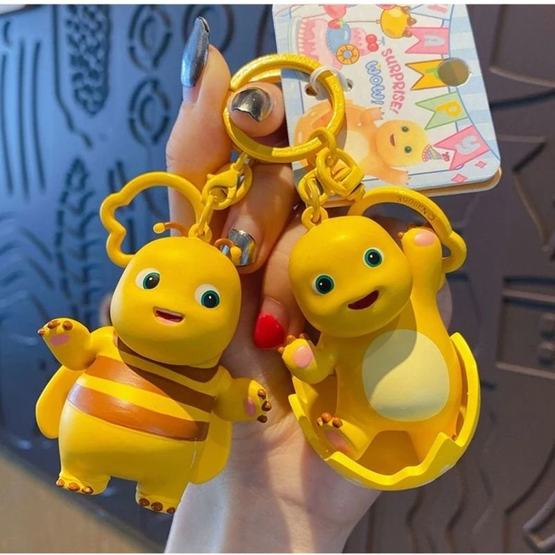 Neue Kawaii Nailong Schlüsselbund Cartoon Action-figuren Anime 3D Lustige Milch Drachen Puppe Kette Rucksack Anhänger Geburtstag Spielzeug Geschenk