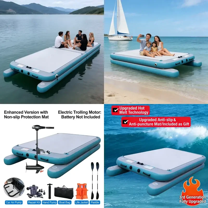 Premium High Quality Commercial Inflatable Floating Dock for Boating Fishing Family Outings Marine Leisure Group Activities
