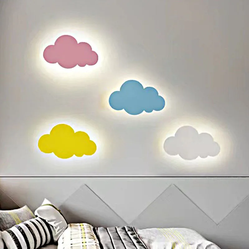 

Modern Minimalist Bedside Cloud Led Wall Lamp Living Room Background Aisle Nordic Creative Minimalist Corridor Lighting