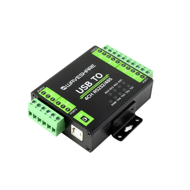 

26681 Industrial Isolated USB To RS232/485 Converter, Original FT4232HL Chip, Supports USB To 2-Ch RS232 + 2-Ch RS232/485