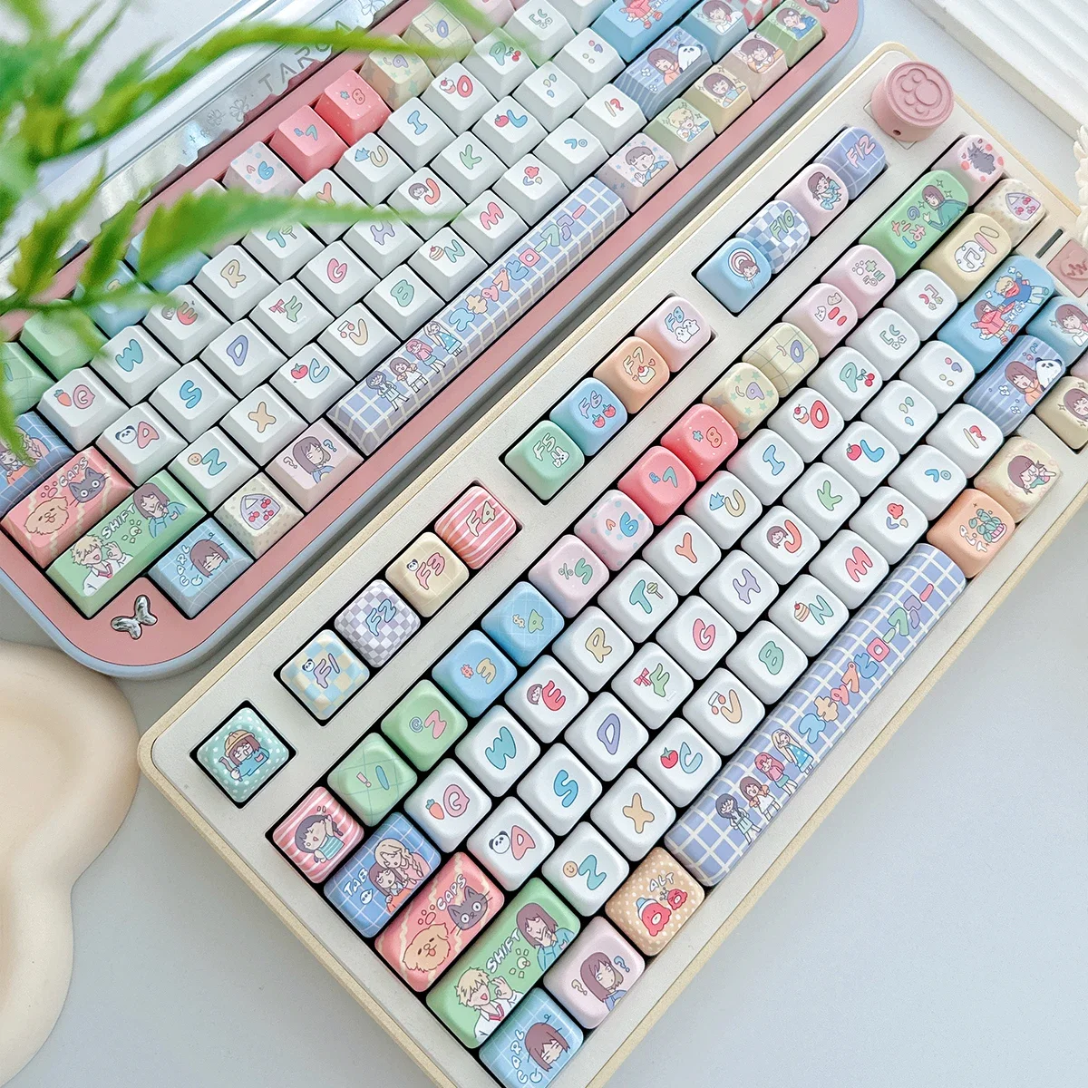 

Яркие колпачки для клавиш на молодежную тематику, пятисторонние сублимационные персонализированные колпачки для клавиш, колпачки для киберспорта