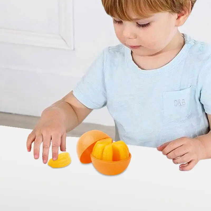 Puzzles 3D Toddler Puzzle Orange Shape Stress Relief Funny Puzzle Educational Toy Toddler Smooth Jigsaw For Learning