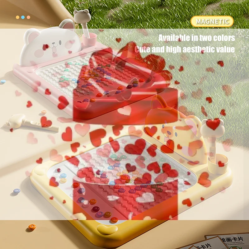 【BS】1 Zestaw Edukacyjny Zabawka dla Dzieci - Magnetyczna Tablica do Rysowania z Magnesami i Pisakiem Magnetycznym