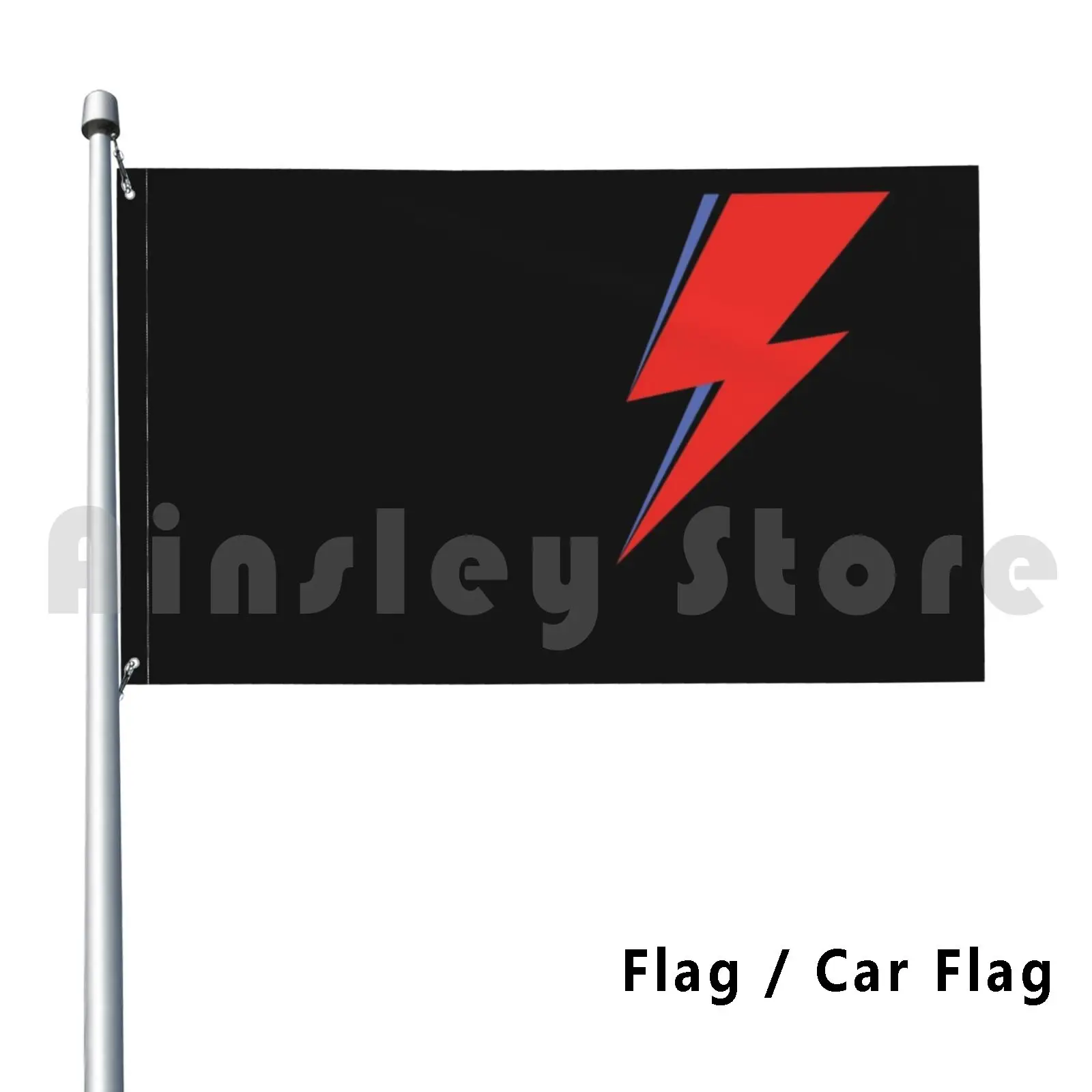 Flag Car Flag Lightning Bolt 3268 Face Cover Lightning Bolt Lightning Bolt Music Black Right