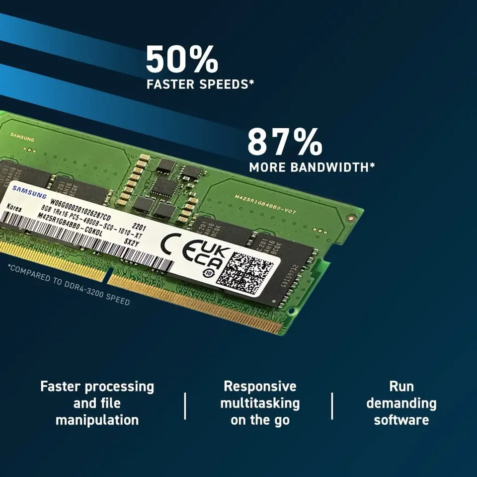 Samsung DDR5 RAM 4800MHz 5600MHz RAM 8GB 16GB 32GB SODIMM 262-Pin