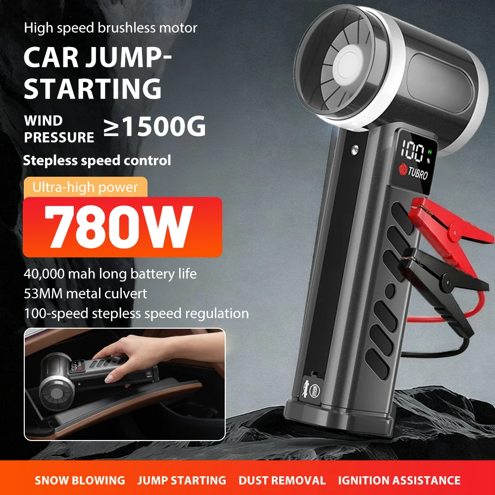 

Turbo Fan Jet Powerful Air Blower Air Duster Vacuum Cleaner Emergency Power Supply Wind Pressure 1500g Blower Tool Portable Fans