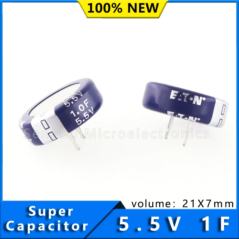 1Pcs New C Type KR-5R5C155-R 1 F (EDLC) Supercapacitor 5.5 V Radial, Can 30Ohm @ 1kHz 1000 Hrs @ 70°C