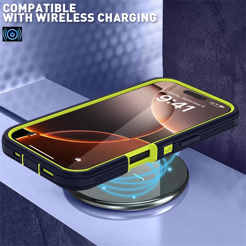 Shockproof Phone Cases For iPhone 17 16 15 14 13 12 11 Pro Max Mini 16E Defender Protecte Case For iPhone Air 15 16 Plus Cover