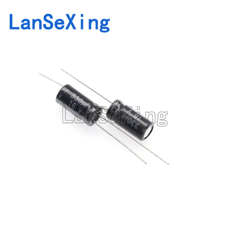 Capacitor eletrolítico 16v 330uf com um volume de 6x12 componentes eletrônicos, micro-método, inserção direta de alumínio