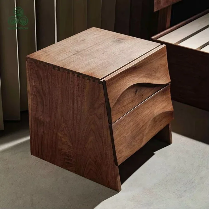 

Luxury Nordic Wood Storage Bedside Table Bedroom Drawer Bedside Table
