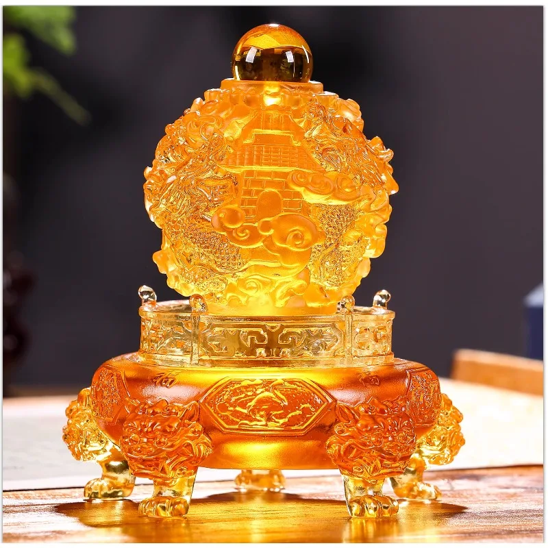 Lucky Cornucopia Ornament Glazed Baoding Home Furnishing Living Room Wine Cabinet Decoration New Home Housewarming Gifts