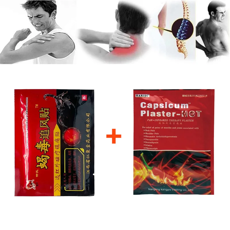 

ZB Scorpion Venom 40pcs+Chili Patches 40pcs Chinese Extract Plaster For Body Rheumatoid Arthritis Pain Relief Knee Joint Pain