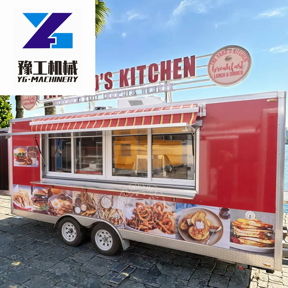 

Mobile Coffee Truck Hot Dog Trailer Cart Fried Chicken Mobile Kitchen Food Trailer Pizza Burgers Trailer Truck Tacos Food Truck