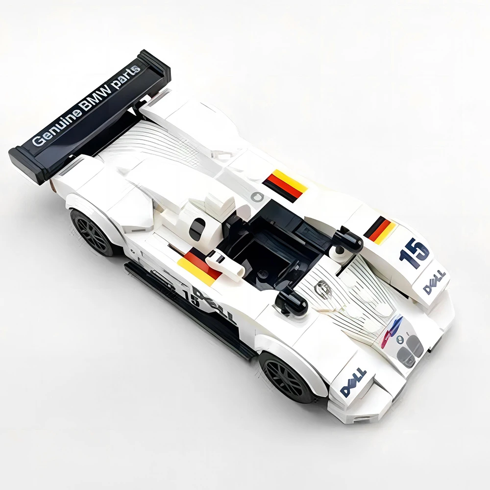 256PCS MOC 1999 Annual Le Mans Speed Champion V12 Racing LMR Building Blocks DIY Assemble Model Toy Brick Children Birthday Gift