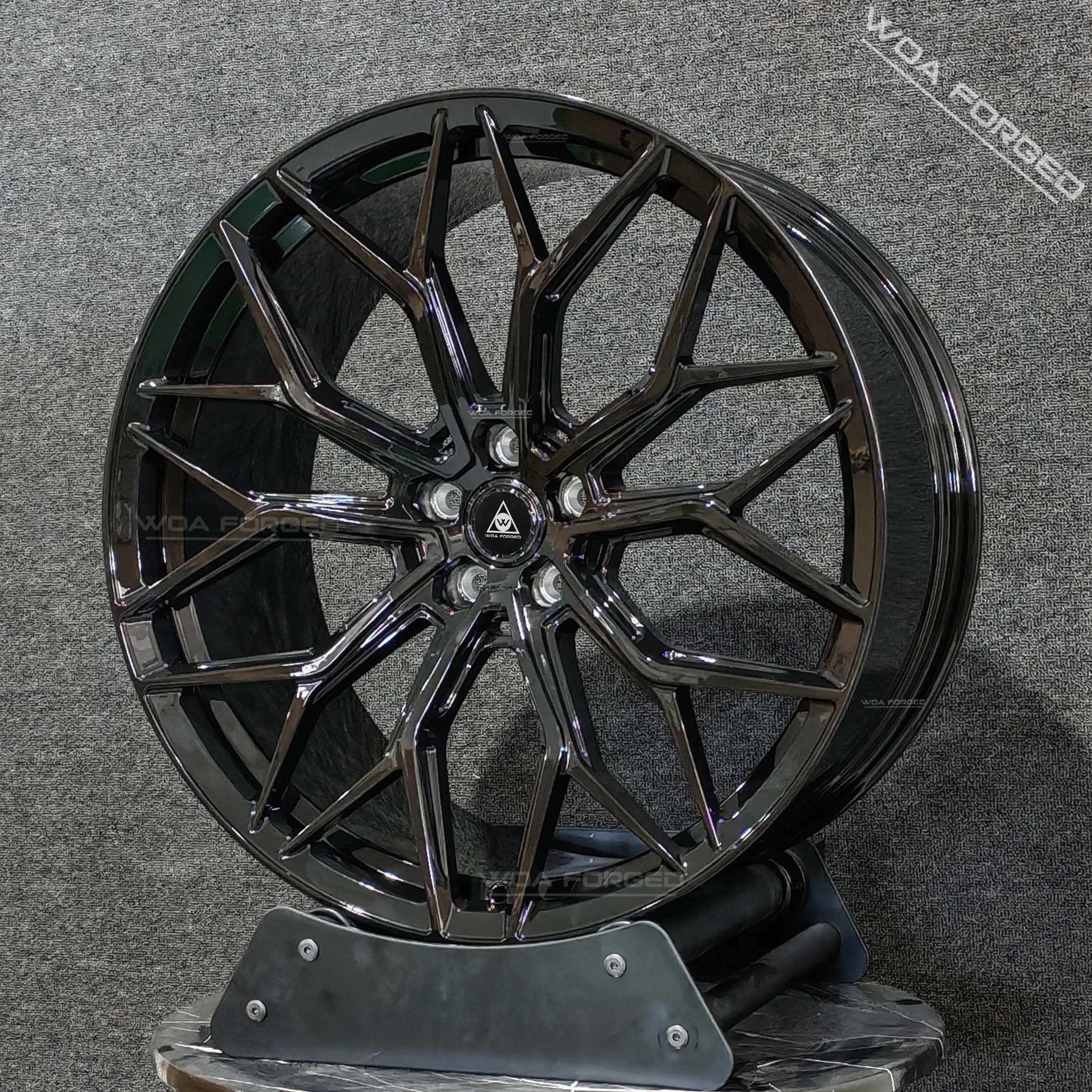 SL.1 نمط 40 مم طبق عميق أسود قطعة واحدة حافة عجلة مزورة خفيفة الوزن وعجلات ألومنيوم عالية الأداء مع 25 مم ET 98 مم PCD #2