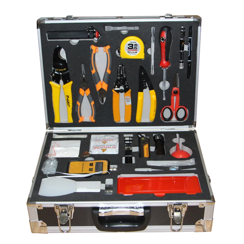 Professional Manufacturer Optical Fiber Installation Tool Kits With Stripper Cutter Fiber Fusion Splicer and Cable Removing Tool