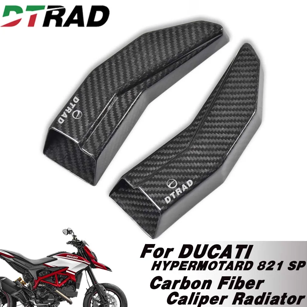 Motorcycle Carbon Fiber Brake Caliper Radiator Air Cooling Ducts For DUCATI  Hypermotard 821 SP 2013-2015 Modified Accessories