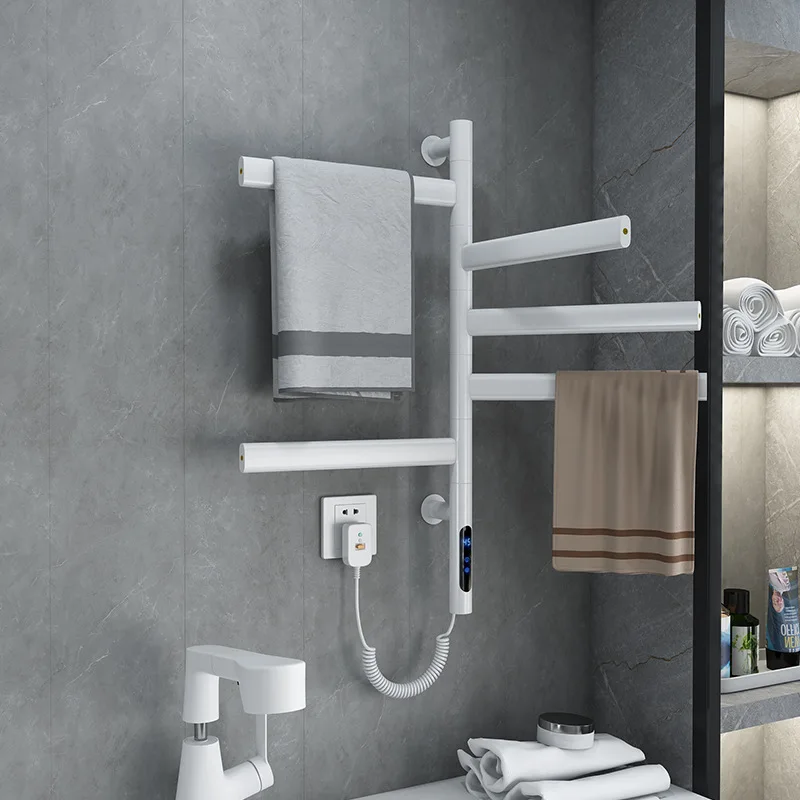 Electric towel rack Rotary widening panel Stainless steel Intelligent drying Sterilization Sanitary bathroom Household drying