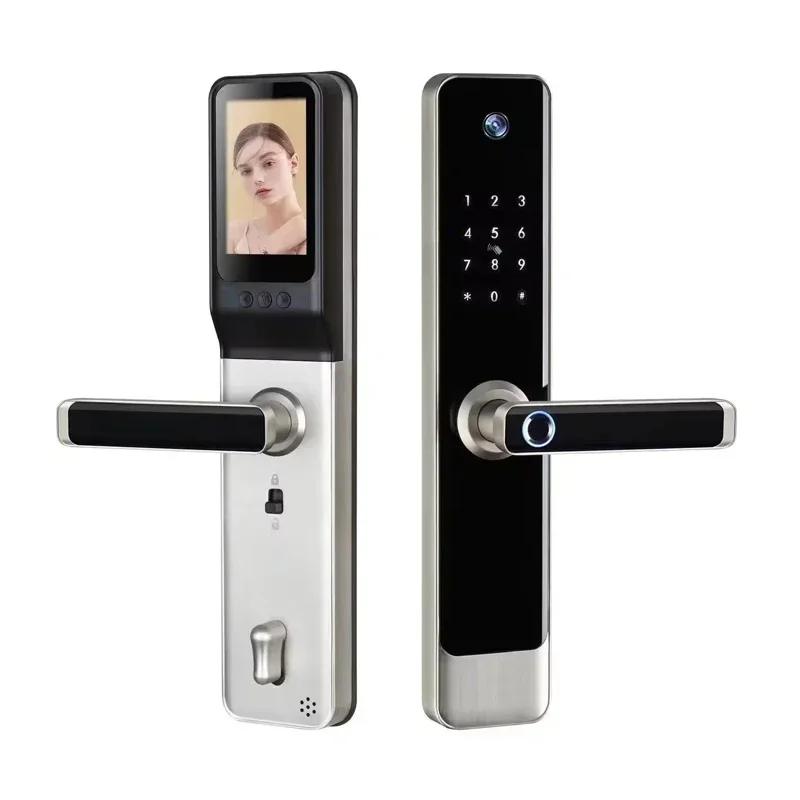 008 Vians Tuya Wifi App Remote Unlocking Smart Lock Ring Door Face Recognition Anti Peeping Tuya Infrared Camera Smart Lock