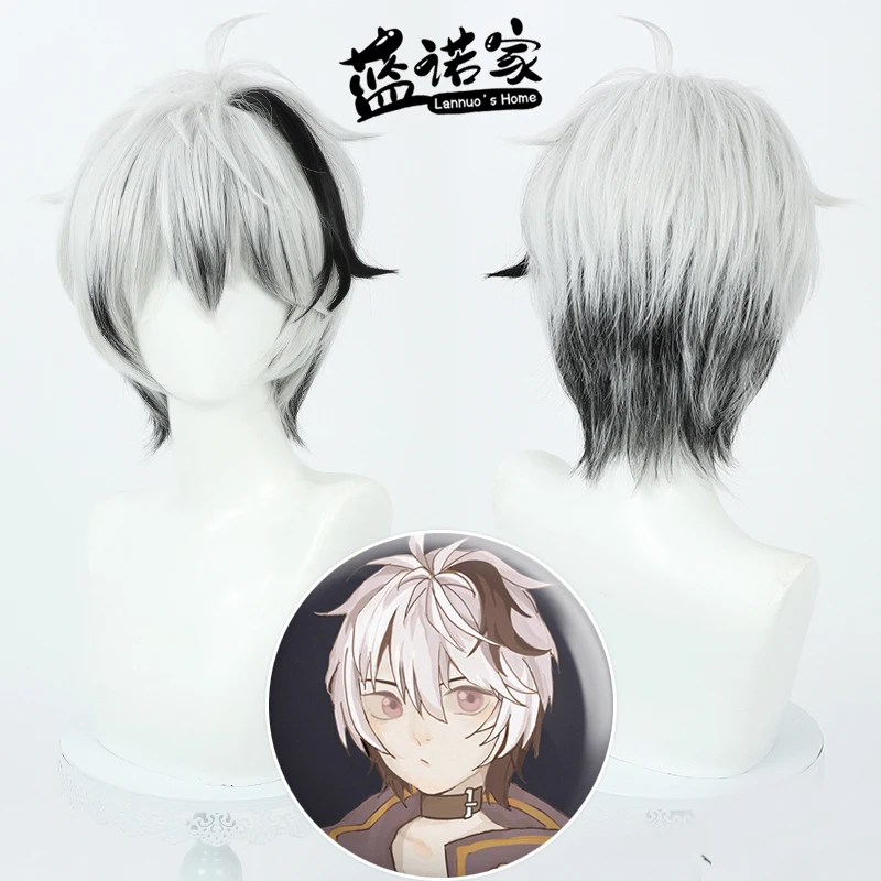 Virtual YouTube Vtuber v flower Cos Cosplay Wig Halloween Carnival Party Props Synthetic Hair Heat Resistant Fiber + Wig Cap