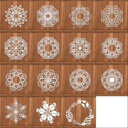 Different Mandala Round Foliage Floral Metal Cutting Dies Curved Paper Snowman Easter Eggs Lace Die Cut DIY Paper Craft 2021