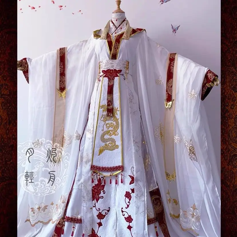 

Одежда Tian Guan Ci Fu Crown Prince Yue Shen Cos, одежда Xie Lian в старинном стиле, одежда для косплея, лунная поджигающая фотолодка, сцена