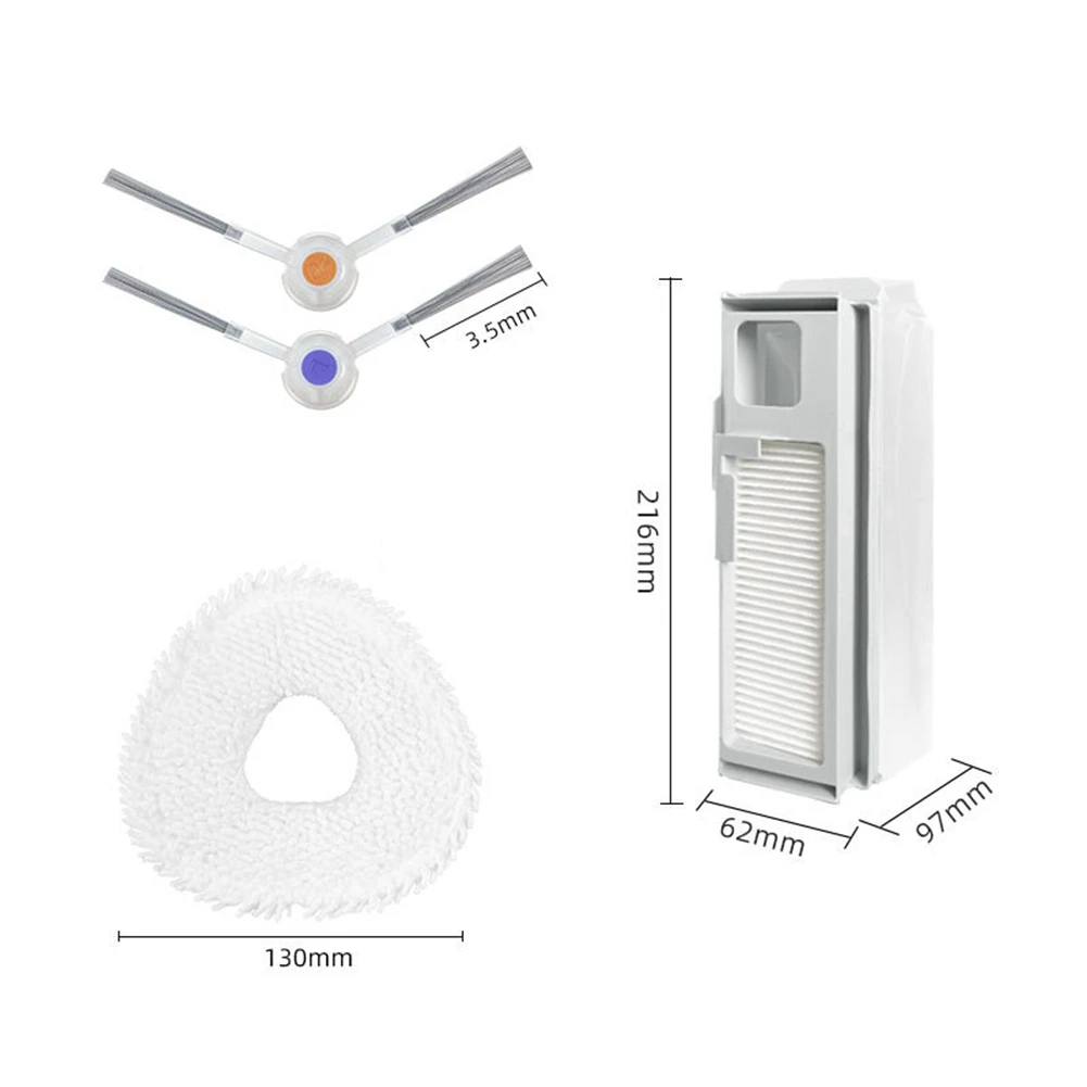 EAS-For Narwal J4 J4 Lite فرشاة جانبية ممسحة ملابس خرقة متكاملة كيس مرشح روبوت مكانس اكسسوارات قطع الغيار