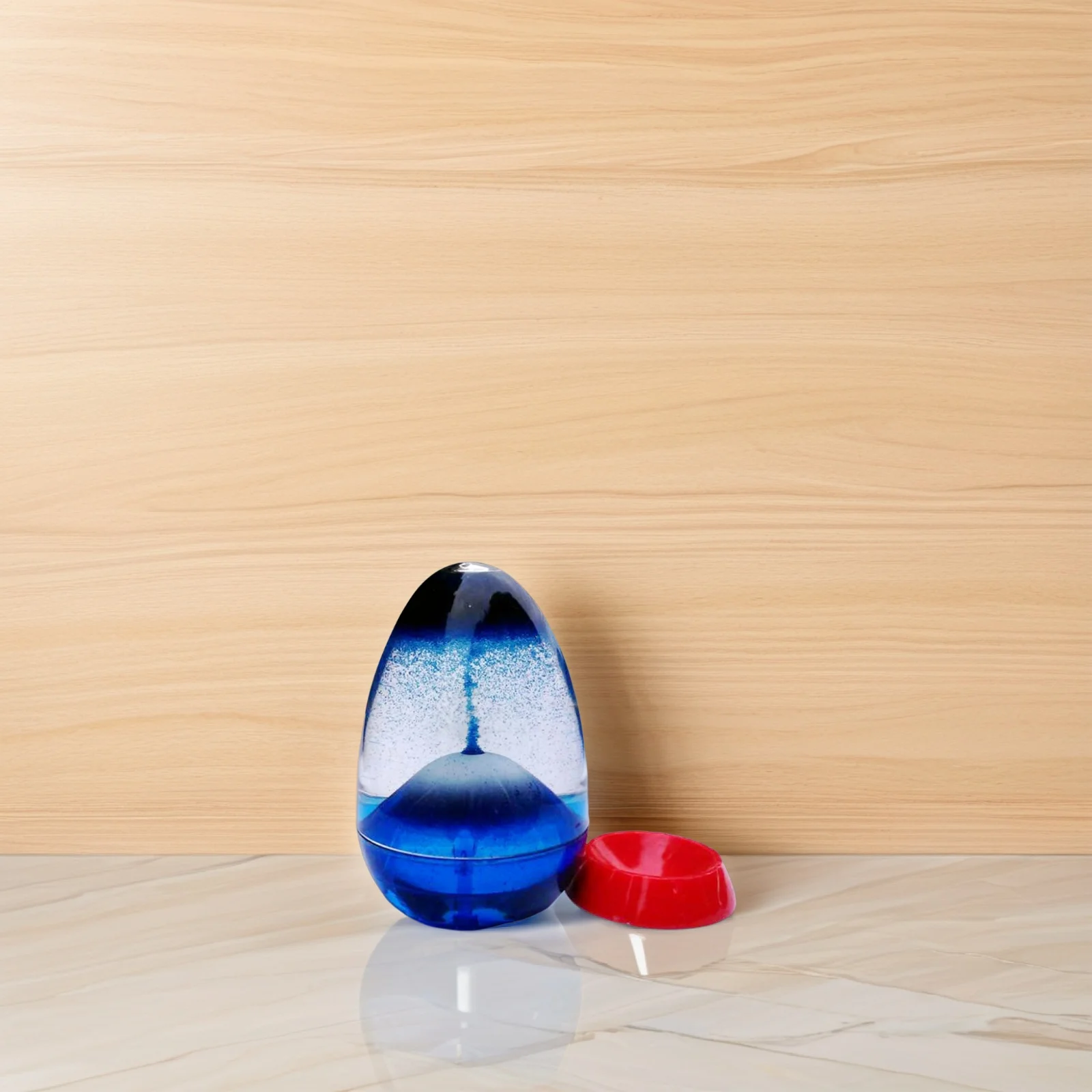 

Volcanic Floating Sand Hourglass Desktop Ornament Blue Home Office Decor Table Adornment Small Gift For Family Friends