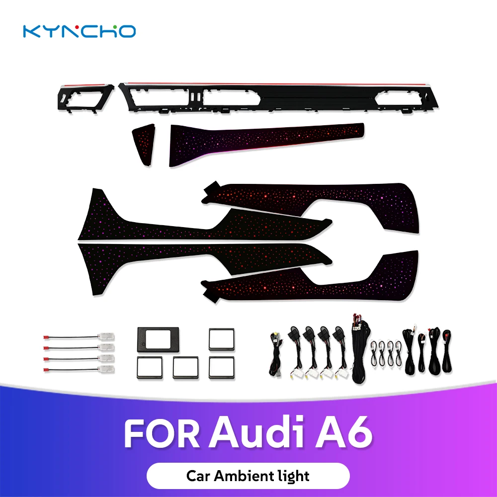

For Audi A6 2019-2025 LED Car Ambient Light Interior Symphony Ceiling Light Automotive Ambient Lighting with Colorful Features