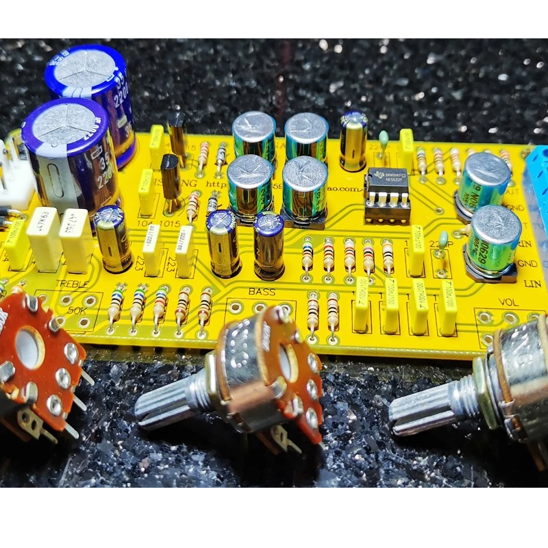 KYYSLB AC Dual 12V ~ 15V Imitation British NAD Tone Front Board DIY Kit with NE5532 Op Amp Front Board Finished Board 8DB