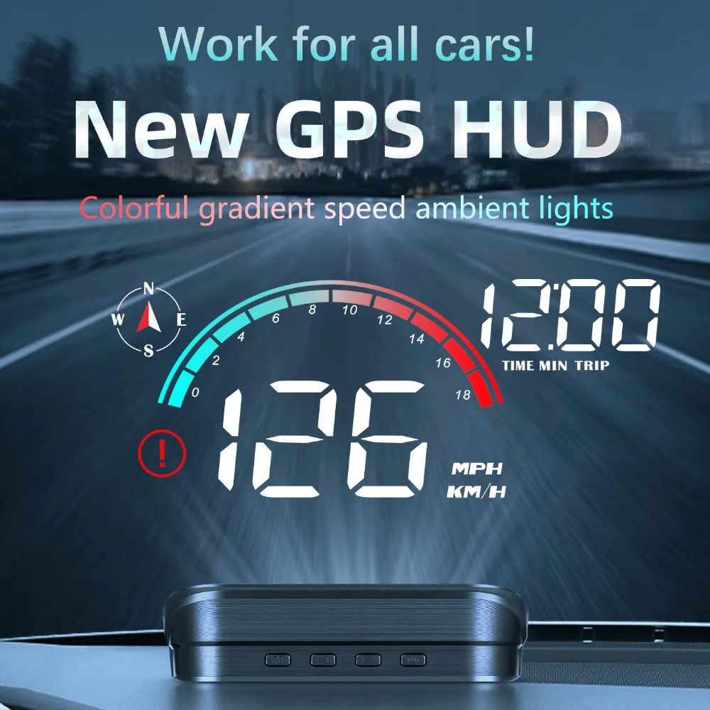 M22 Auto Head-up-Display Auto GPS Hud Tacho Projektor Bildschirm Geschwindigkeit messer mph kmh Über drehzahl Alarm Kompass für alle Autos
