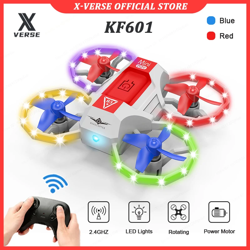 Mini RC Drone with Voice Controlled Lighting Small 4-Axis Quadcopter 2.4G Remote Control Aircraft Toys for Boy Kids Gifts