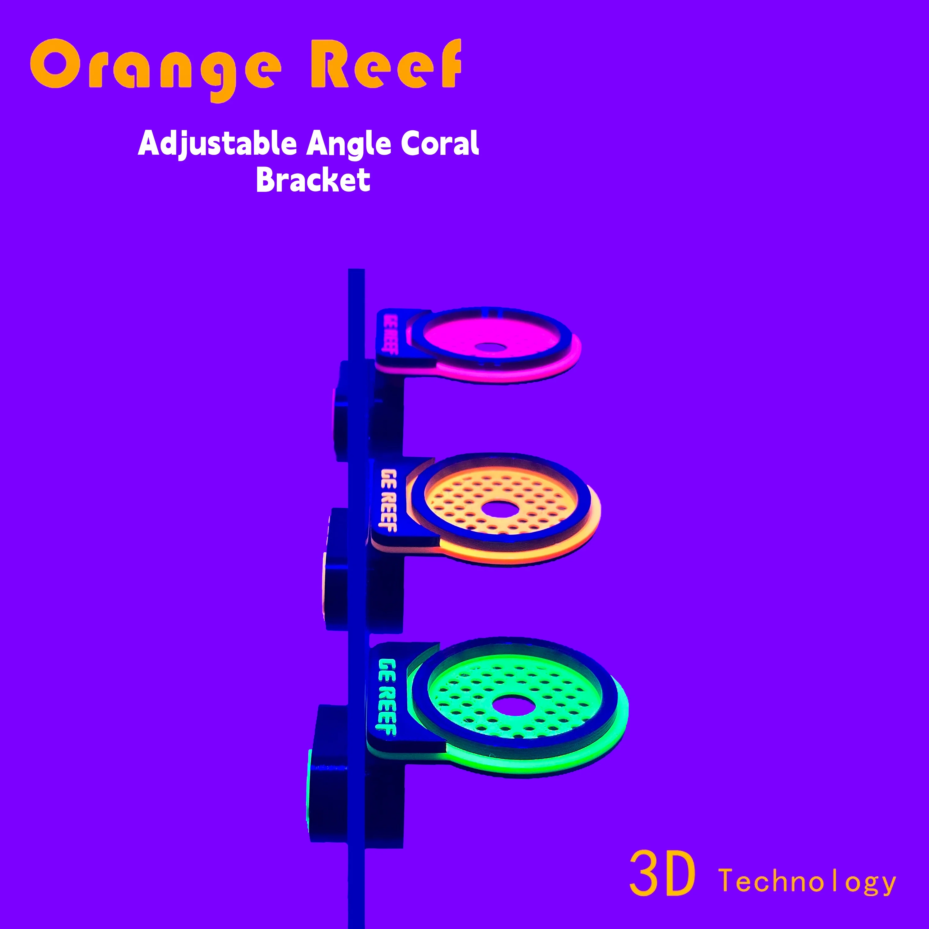 Fluorescent Magnetic Coral Frag Plugs Holder Luminescence Coral Rack Bracket Aquarium Decorations for 5-10mm Galss Thickness