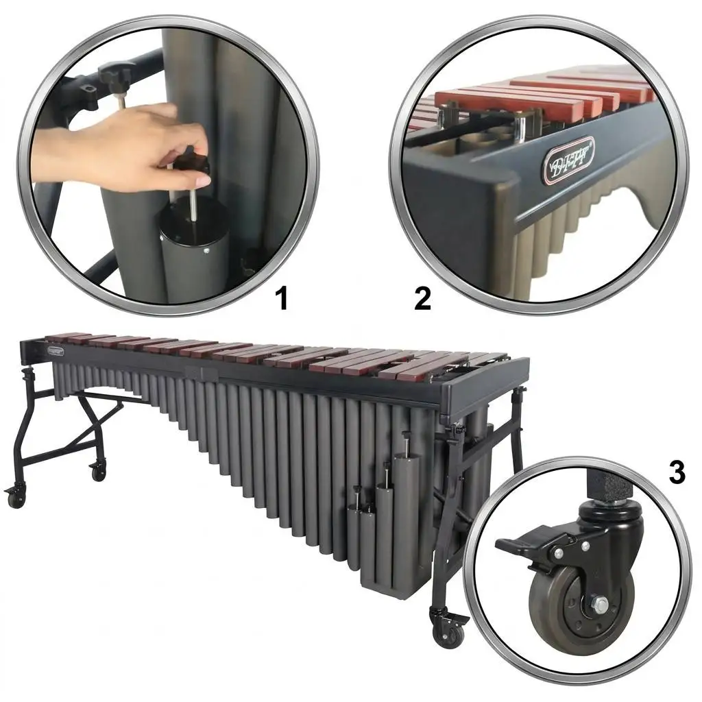 Advanced Student 5 Octave Marimba DFM-550 Padauk Tone Bars Professional Training Instrument