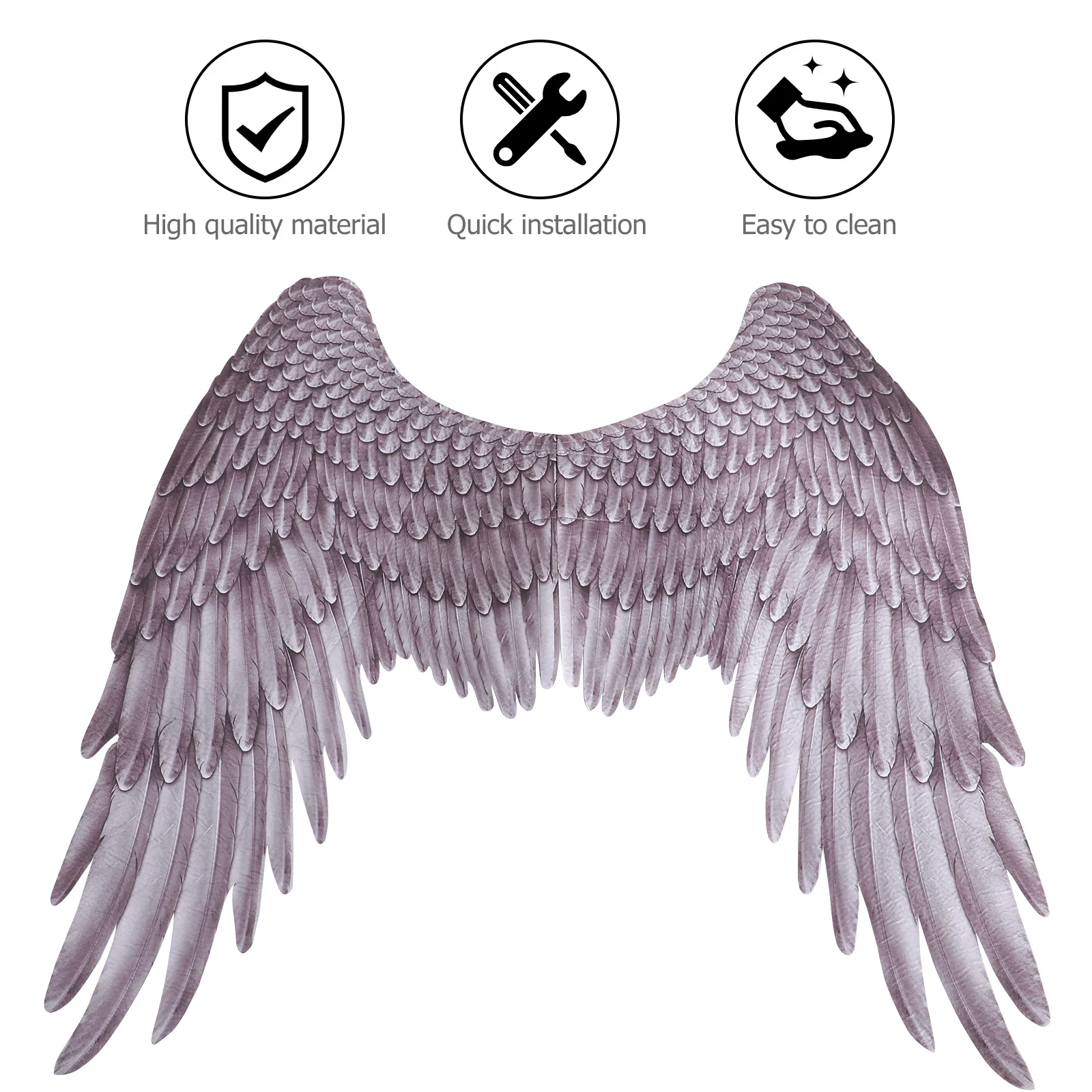 

Wings Set Black Halloween Costume Party Props Lightweight Cosplay Wing Party Props Role Play Accessory