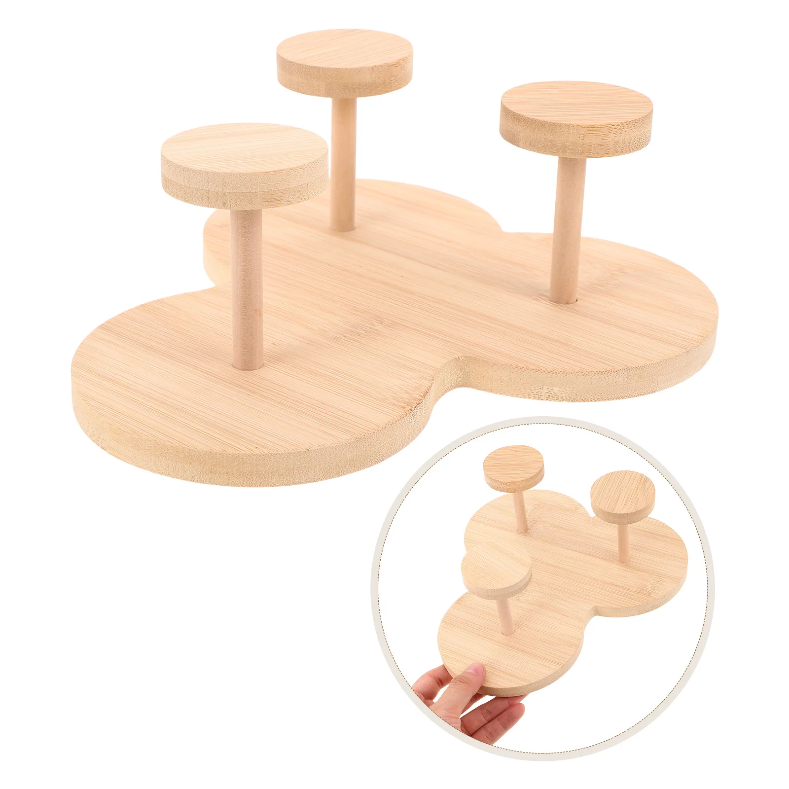 

Bamboo Paper Holder 3 Compartment Countertop Storage Organizer Kitchen Bathroom Home Commercial Use Space Saving