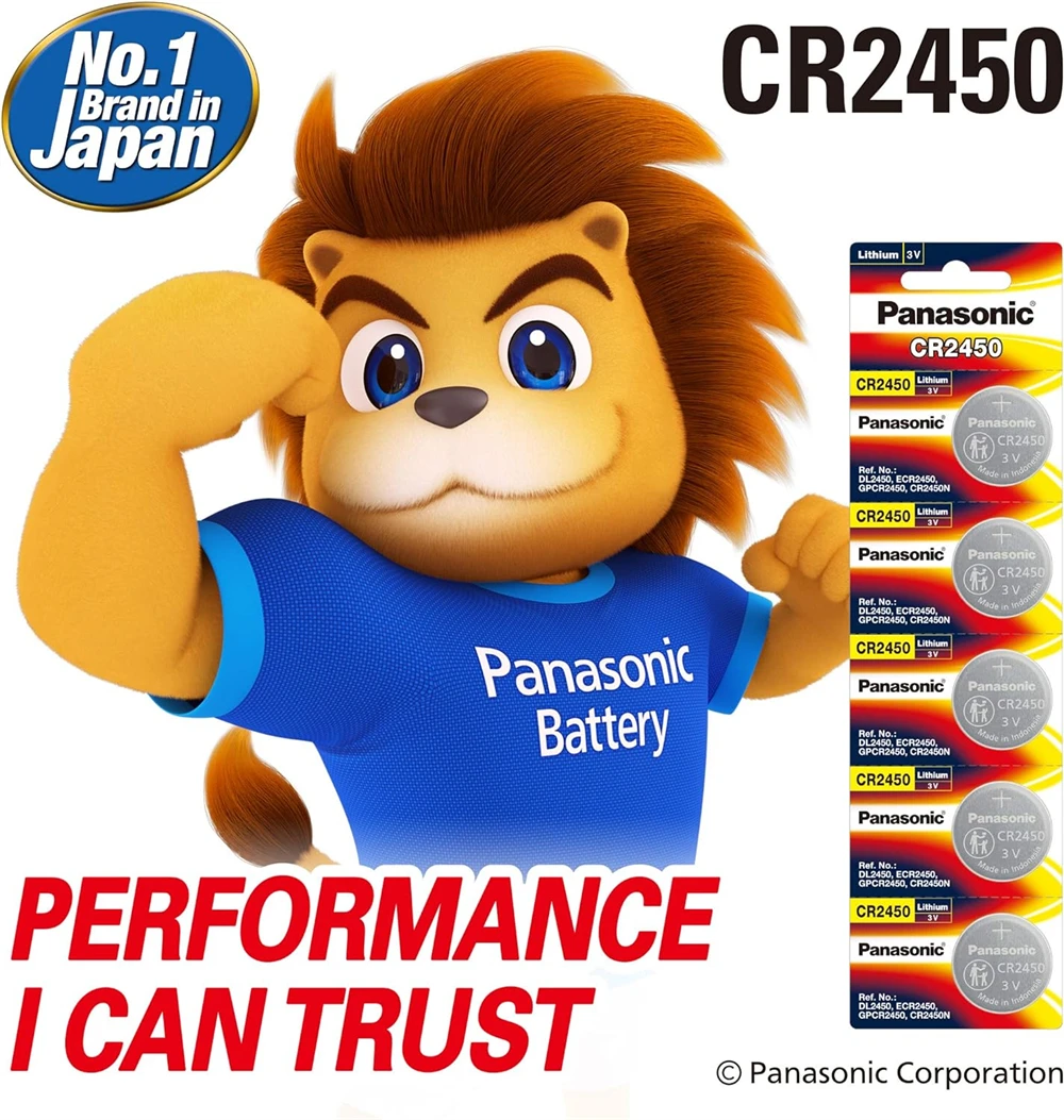 10-100ชิ้นแบตเตอรี่ CR2450พานาโซนิค3V เซลล์ลิเธียมเซลล์700mAh CR 2450 5029LC DL2450เซลล์ BR2450แบตเตอรี่เหรียญสำหรับนาฬิกาของเล่น