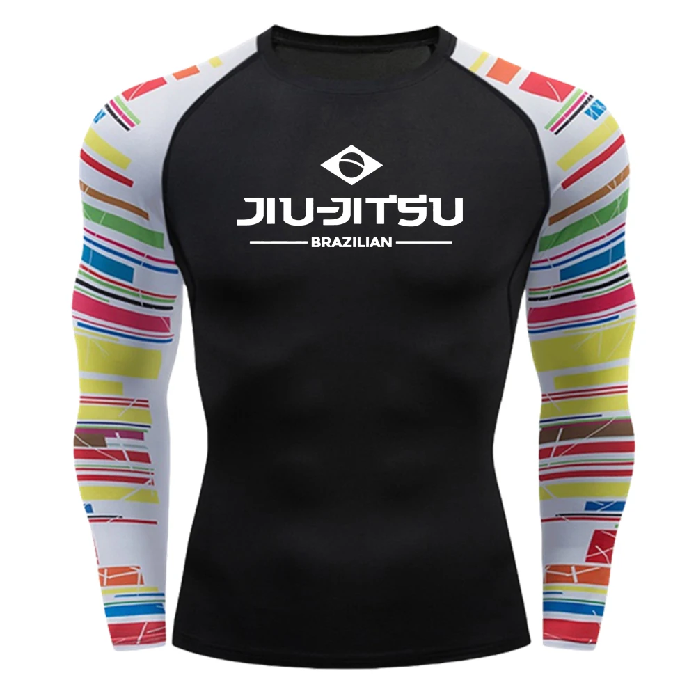 Brazilian Jiu Jitsu Shirt Arte Suave Oss Tshirt New Jiu Jitsu Rashguard MMA T-shirt +Pants For Men 4PCS/Set Brazilian Grappling